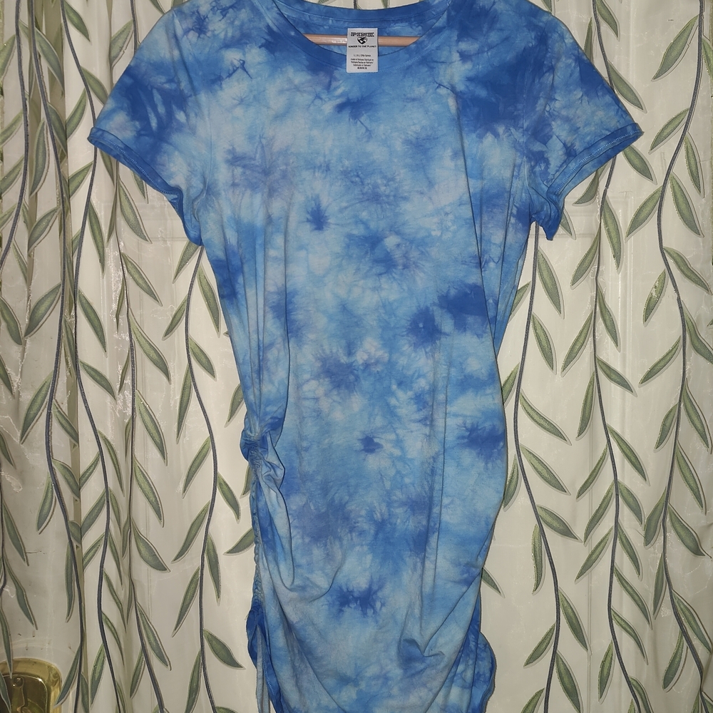 PINK Victoria's Secret Blue Tie-Dye Tee